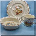 P43. Royal Doulton Bunnykins child's dish set. 
